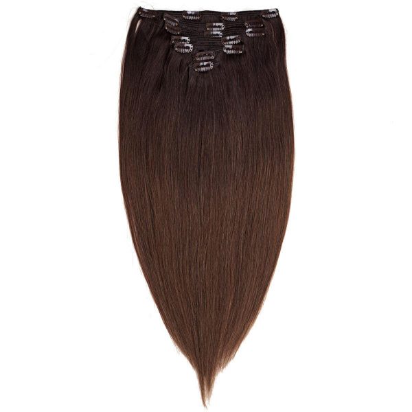Clip-on Pidennykset Original 7 pieces O2.3/5.0 Chocolate Brown Ombre 40 cm
