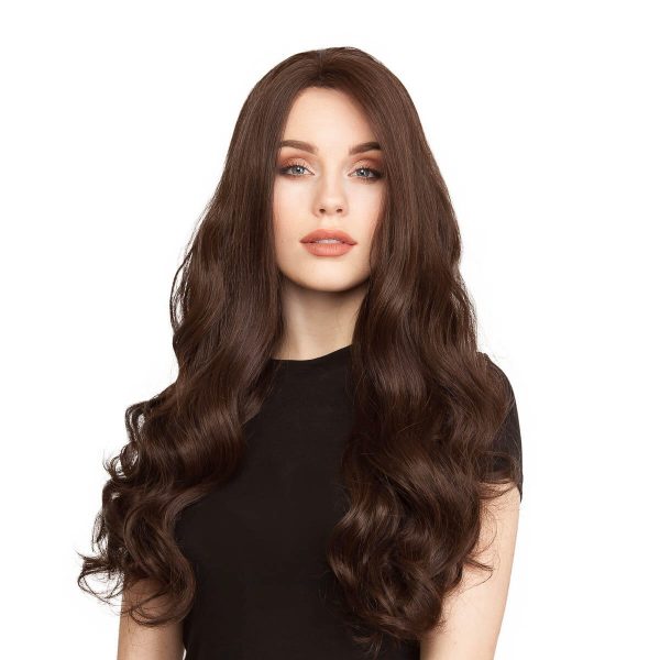 Lace Front -peruukki Long Curly 2.2 Coffee Brown 60 cm