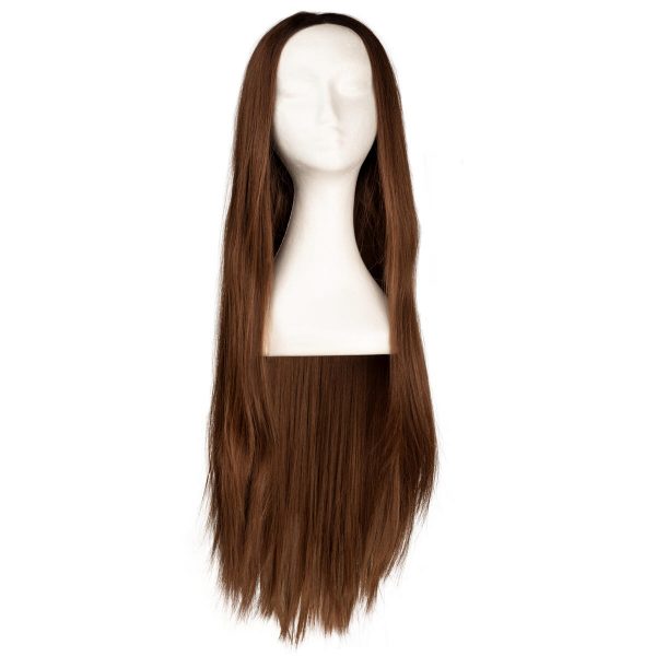 Lace Front -peruukki - Straight Long R2.3/5.0 Chocolate Brown Root 80 cm
